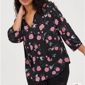 Torrid Georgette Floral Top